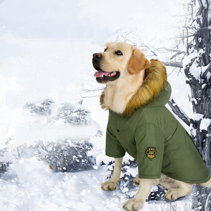 Cozy Canine Cotton Jacket: Stylish And Warm Winter Wear For Large Dogs